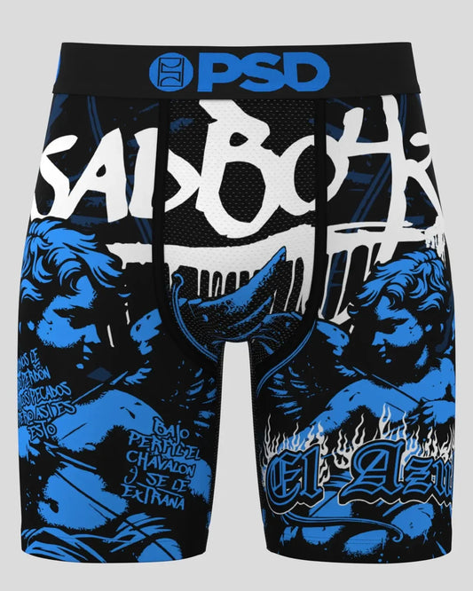 PSD x Sad Boyz Azul Men's Boxers front