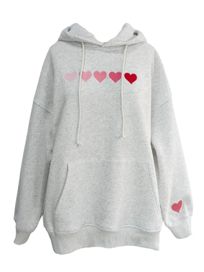 Sunkissed Coconut Ombre Hearts Hoodie front view