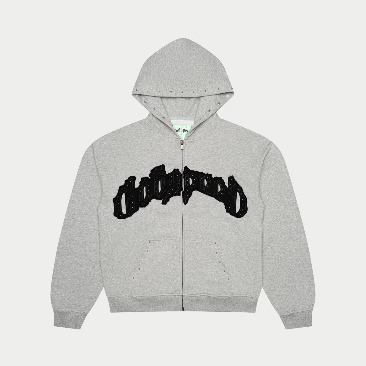 Symmetric Studded hoodie front