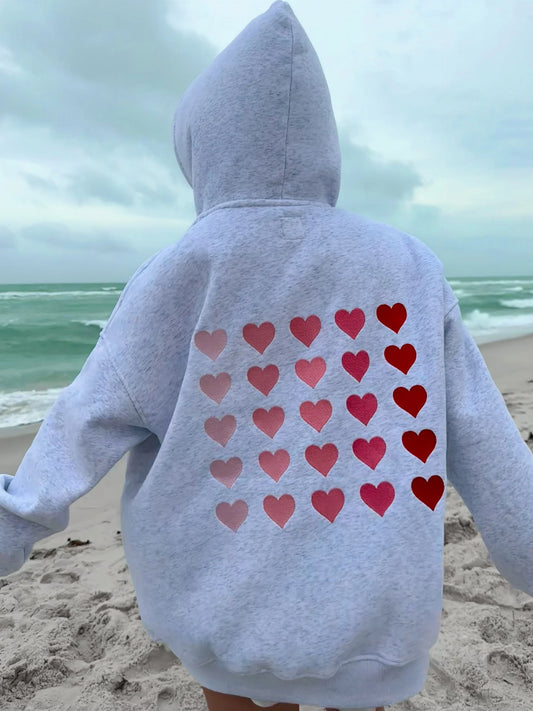 Sunkissed Coconut Ombre Hearts Hoodie back view