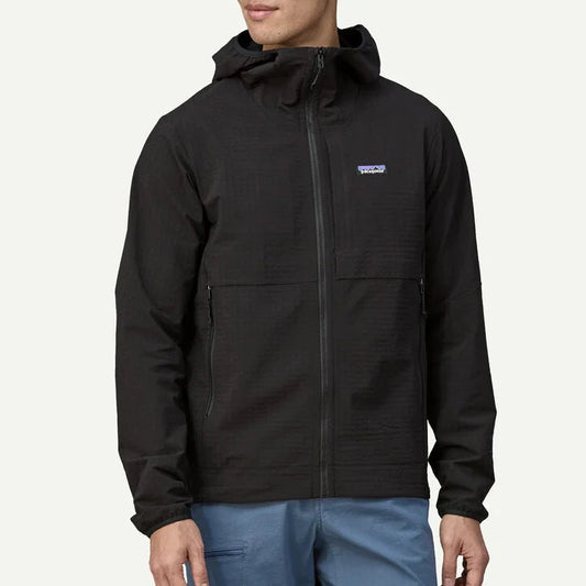 Men's R1® TechFace Hoody BLACK FRONT