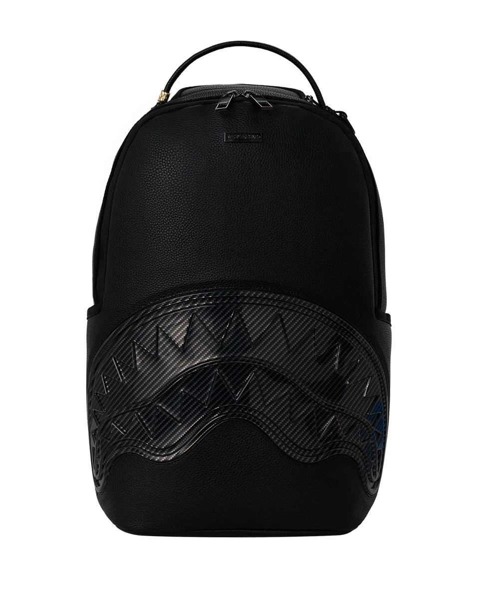 Sprayground Carbon Fibre Hardshell Indestructo Backpack – Black FRONT