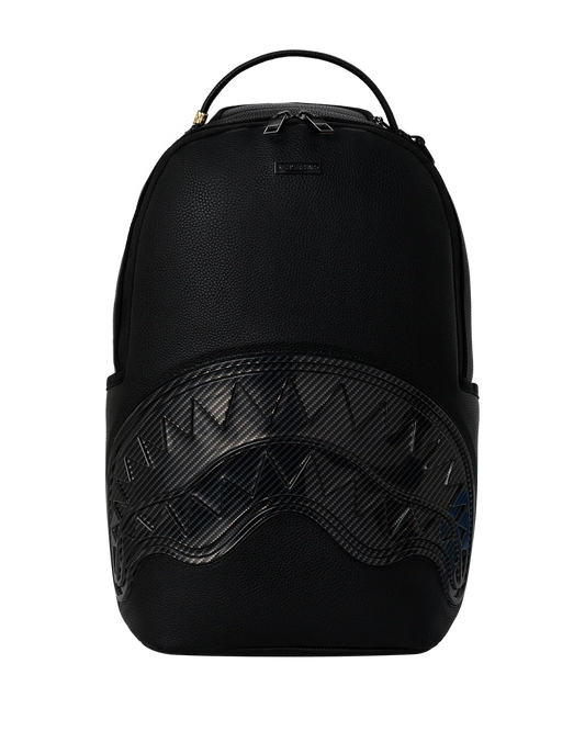 Sprayground Carbon Fibre Hardshell Indestructo Backpack – Black FRONT