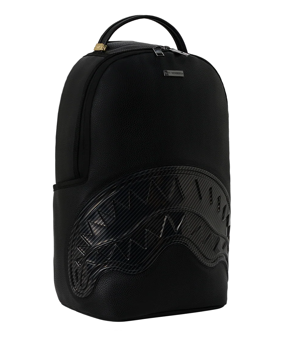 Sprayground Carbon Fibre Hardshell Indestructo Backpack – Black side