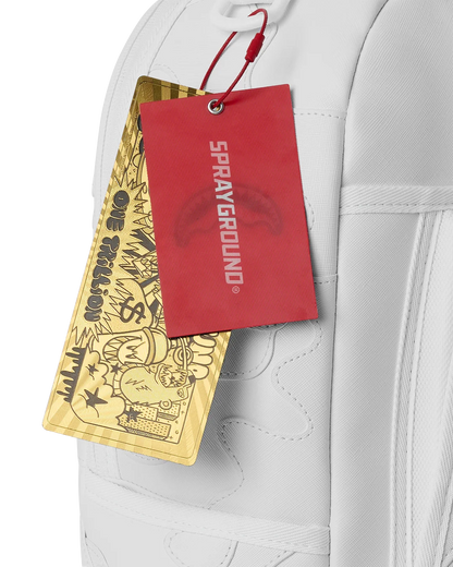 Sprayground Shark Central Camo Cut & Sew Backpack tags