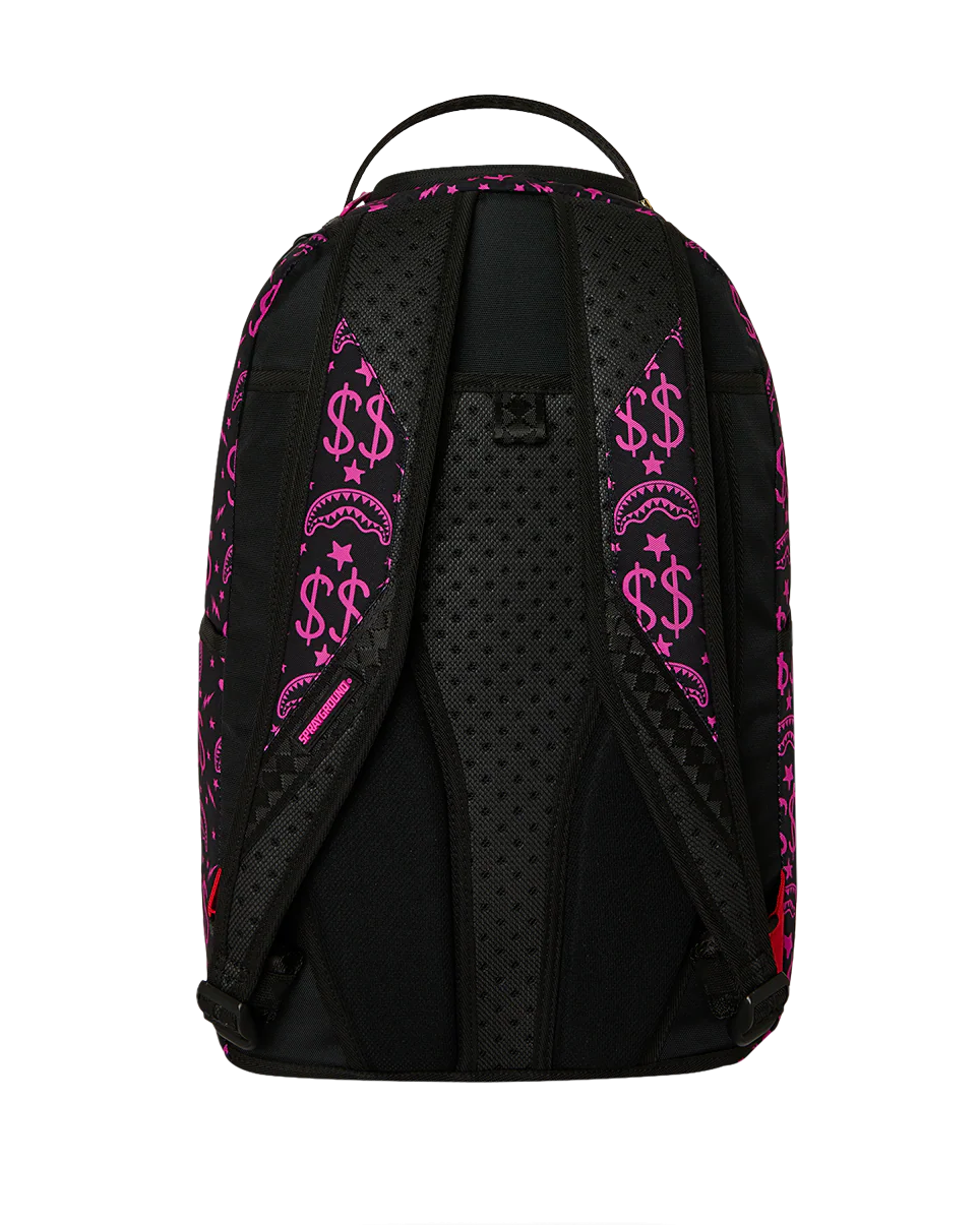 Sprayground Money Maker Shark Paper Backpack back