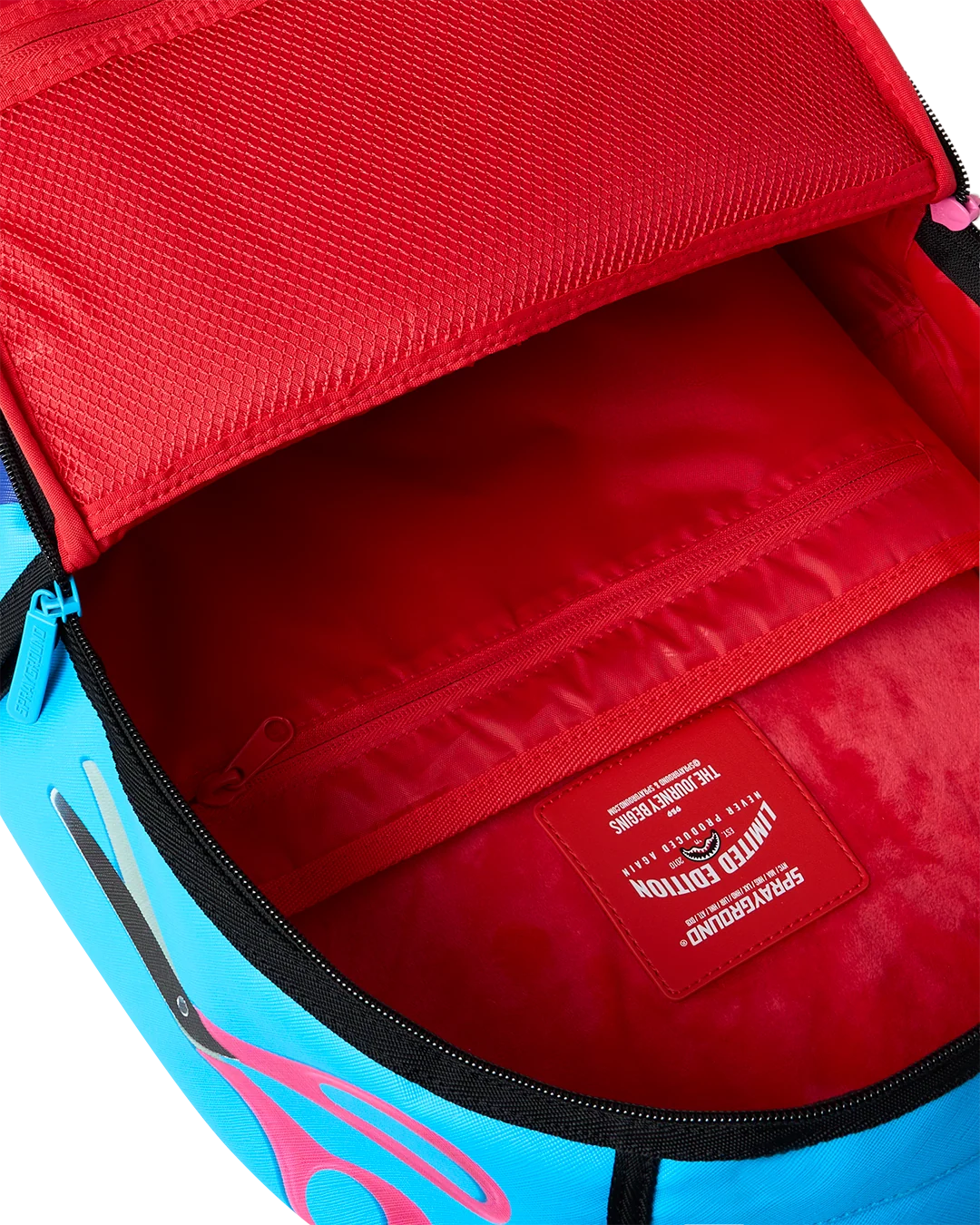 Sprayground Shark Central Zen Backpack inside
