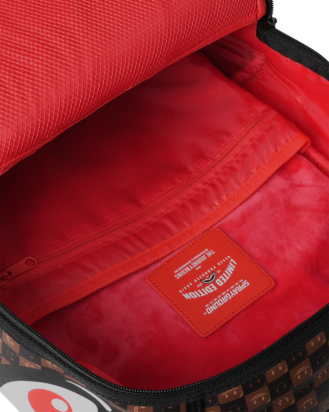 Sprayground Sharks in Paris Grin & Grind Backpack INSIDE
