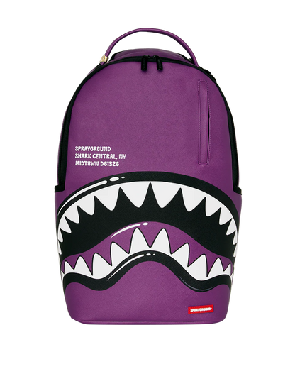 Sprayground Shark Central Bubble Shark Purple Backpack FRONT
