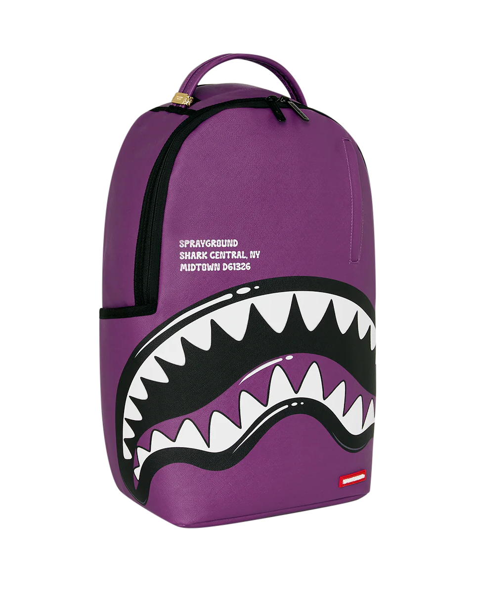 Sprayground Shark Central Bubble Shark Purple Backpack SIDE