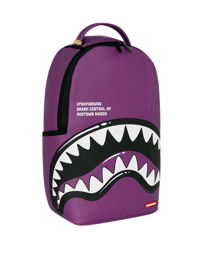 Sprayground Shark Central Bubble Shark Purple Backpack SIDE