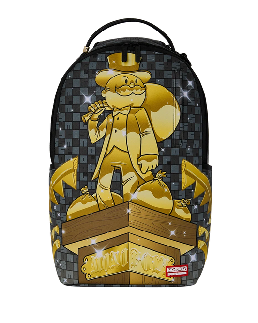 Sprayground Monopoly Get The Gold Backpack front