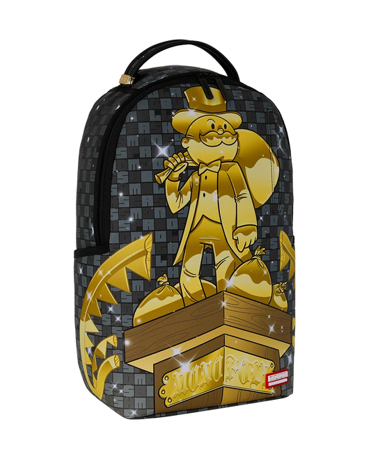 Sprayground Monopoly Get The Gold Backpack side