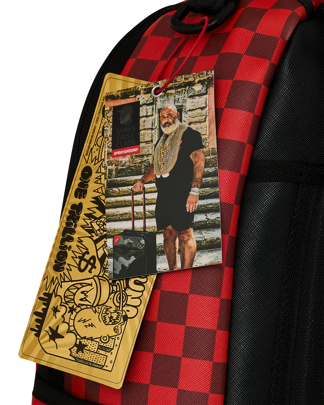 Sprayground James First Class Red Backpack TAG