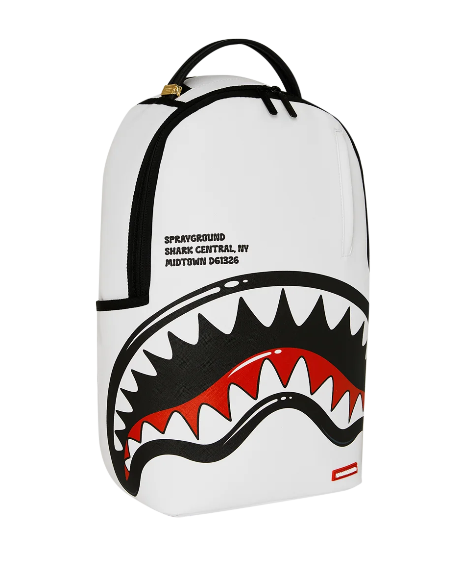 Sprayground Shark Central Bubble Shark White Backpack SIDE