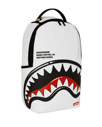 Sprayground Shark Central Bubble Shark White Backpack SIDE