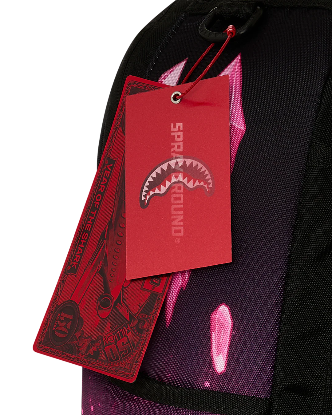 Sprayground x Rick and Morty – Kalaxian Crystal Shark Backpack tag