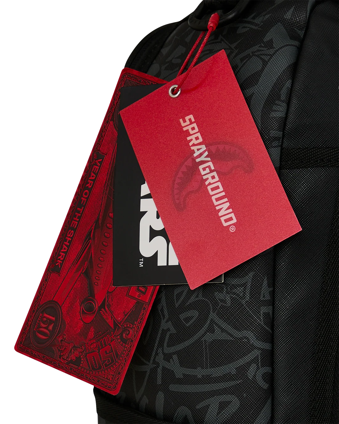 Sprayground x Star Wars Vader Graff Stack Backpack tag