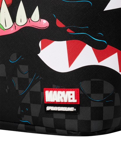 Sprayground x Marvel Venom Shark Clash Backpack up close