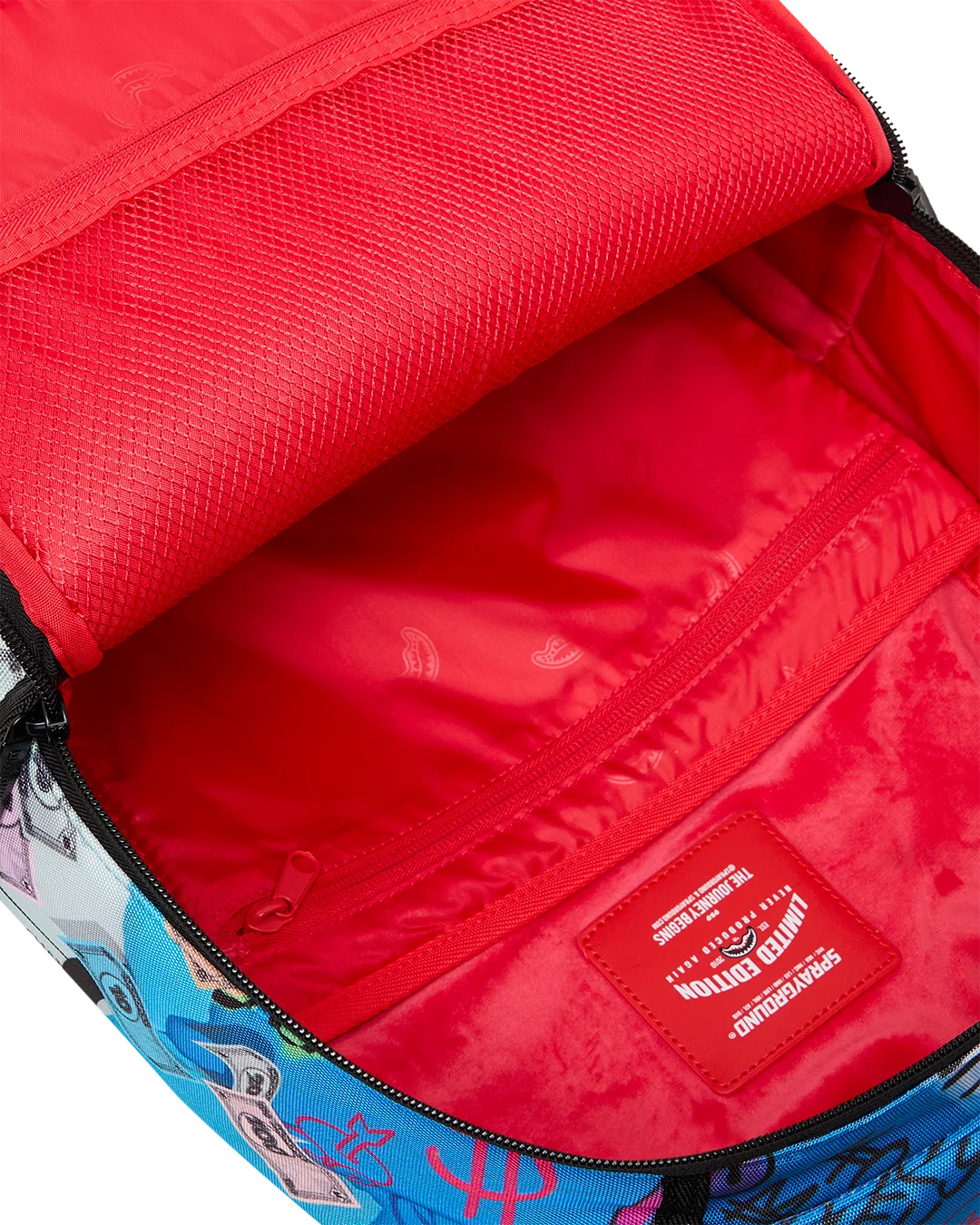 Sprayground x Monopoly Grab & Go Go Go Backpack inside