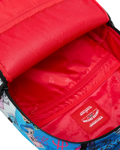 Sprayground x Monopoly Grab & Go Go Go Backpack inside