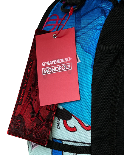 Sprayground x Monopoly Grab & Go Go Go Backpack tag