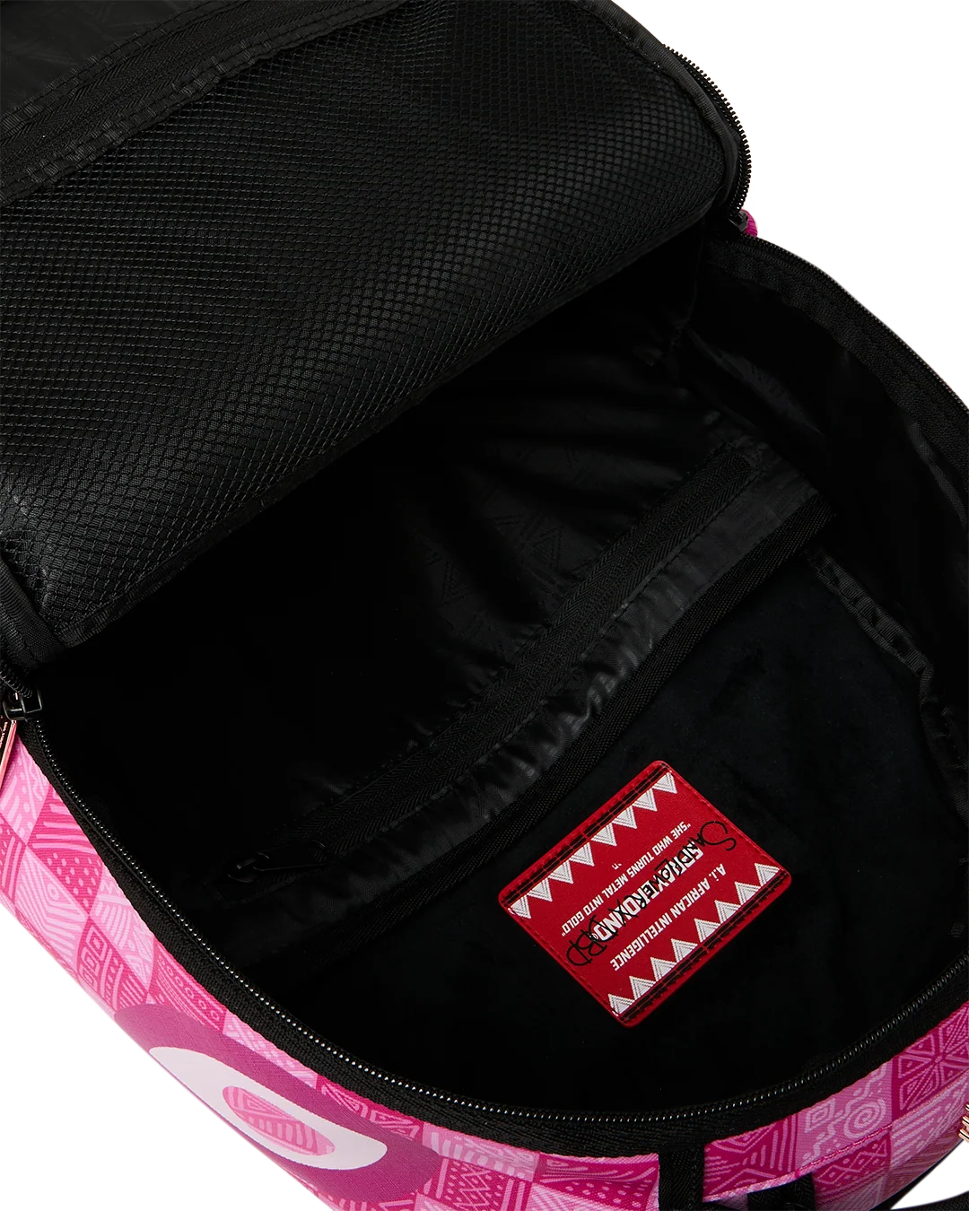 Sprayground A.I. African Intelligence The Sunset Reset Backpack – Sandflower Collab inside