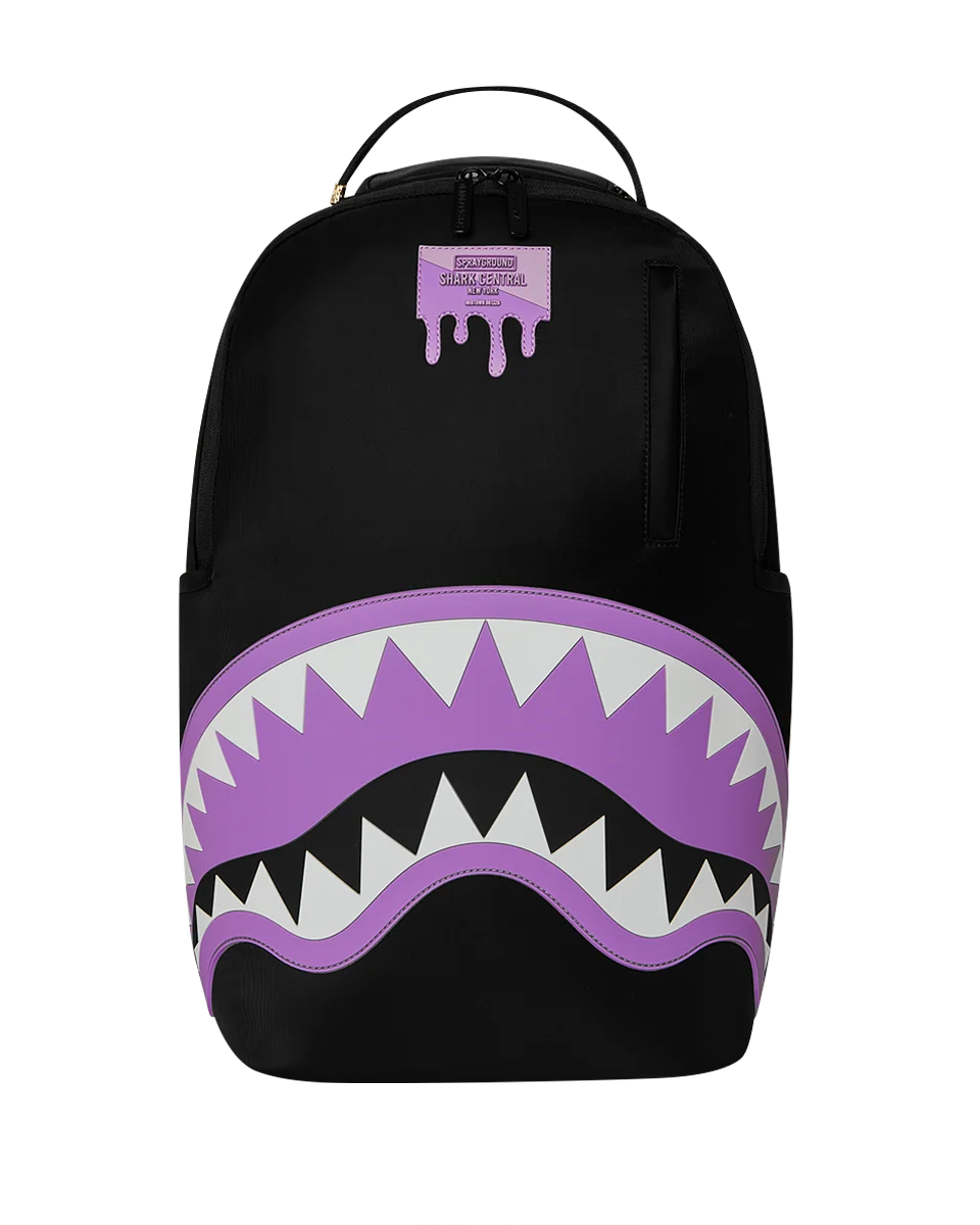 Sprayground Shark Central Passport Purple Backpack FRONT