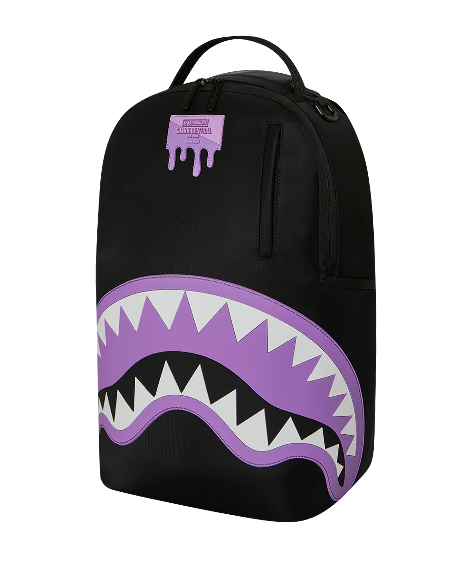 Sprayground Shark Central Passport Purple Backpack SIDE
