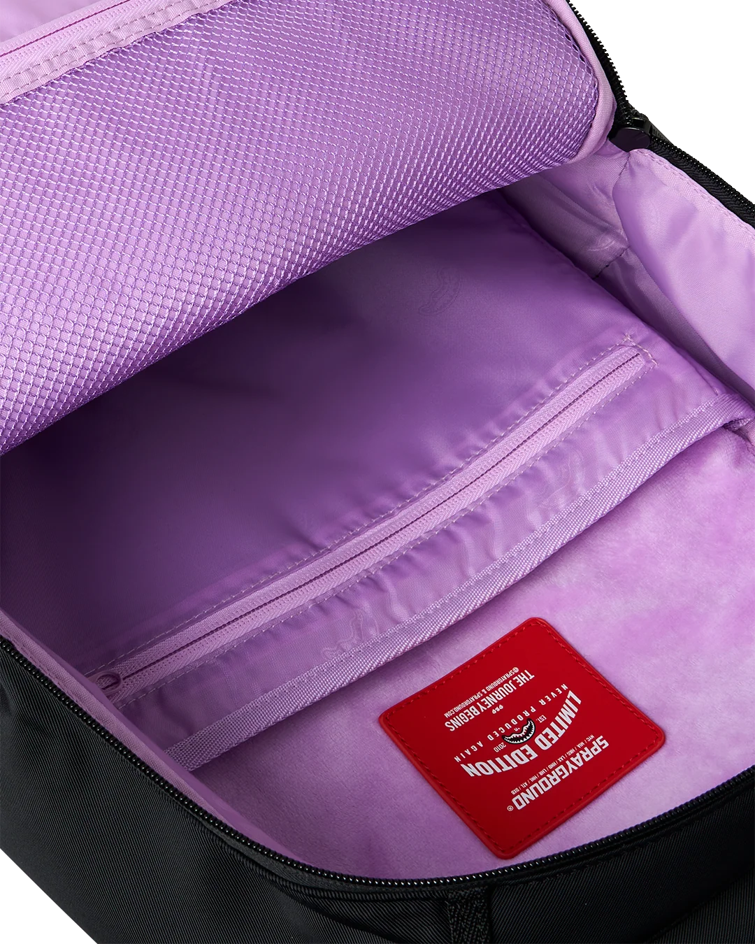 Sprayground Shark Central Passport Purple Backpack INSIDE