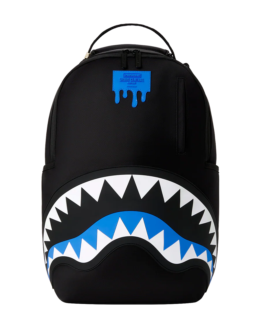 Sprayground Shark Central Passport Blue Backpack FRONT
