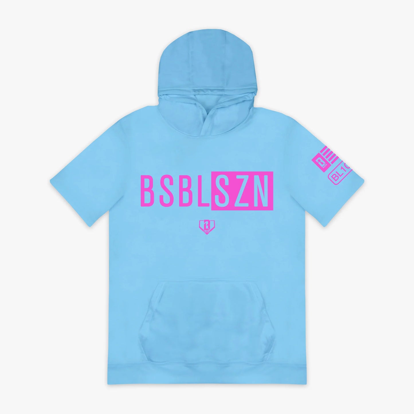 BL101 BSBL-SZN Youth Short Sleeve Hoodie V2 FRONT VIEW