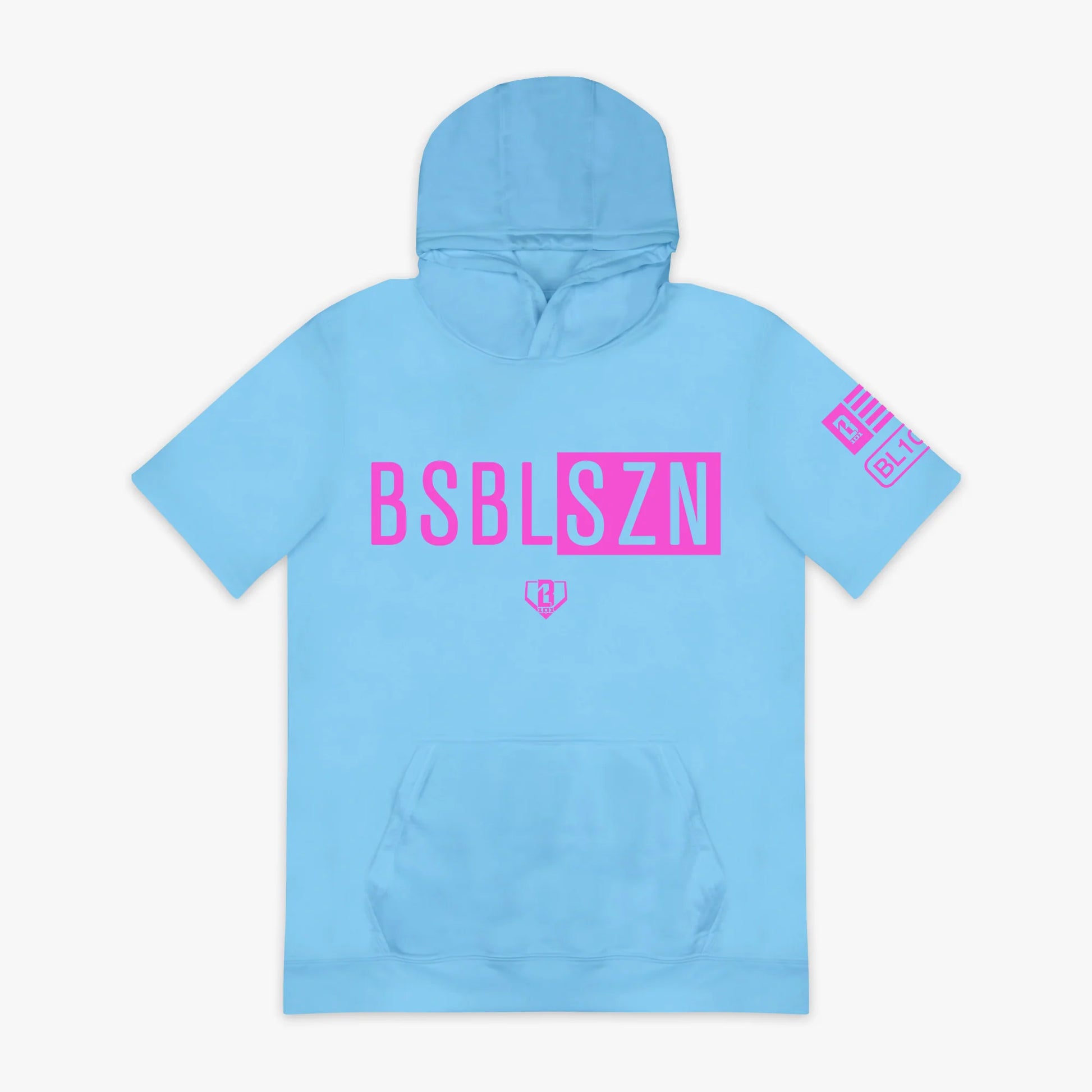 BL101 BSBL-SZN Youth Short Sleeve Hoodie V2 FRONT VIEW