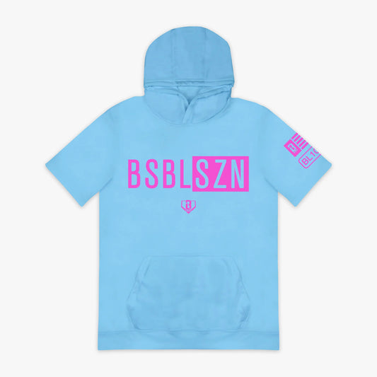 BL101 BSBL-SZN Youth Short Sleeve Hoodie V2 FRONT VIEW