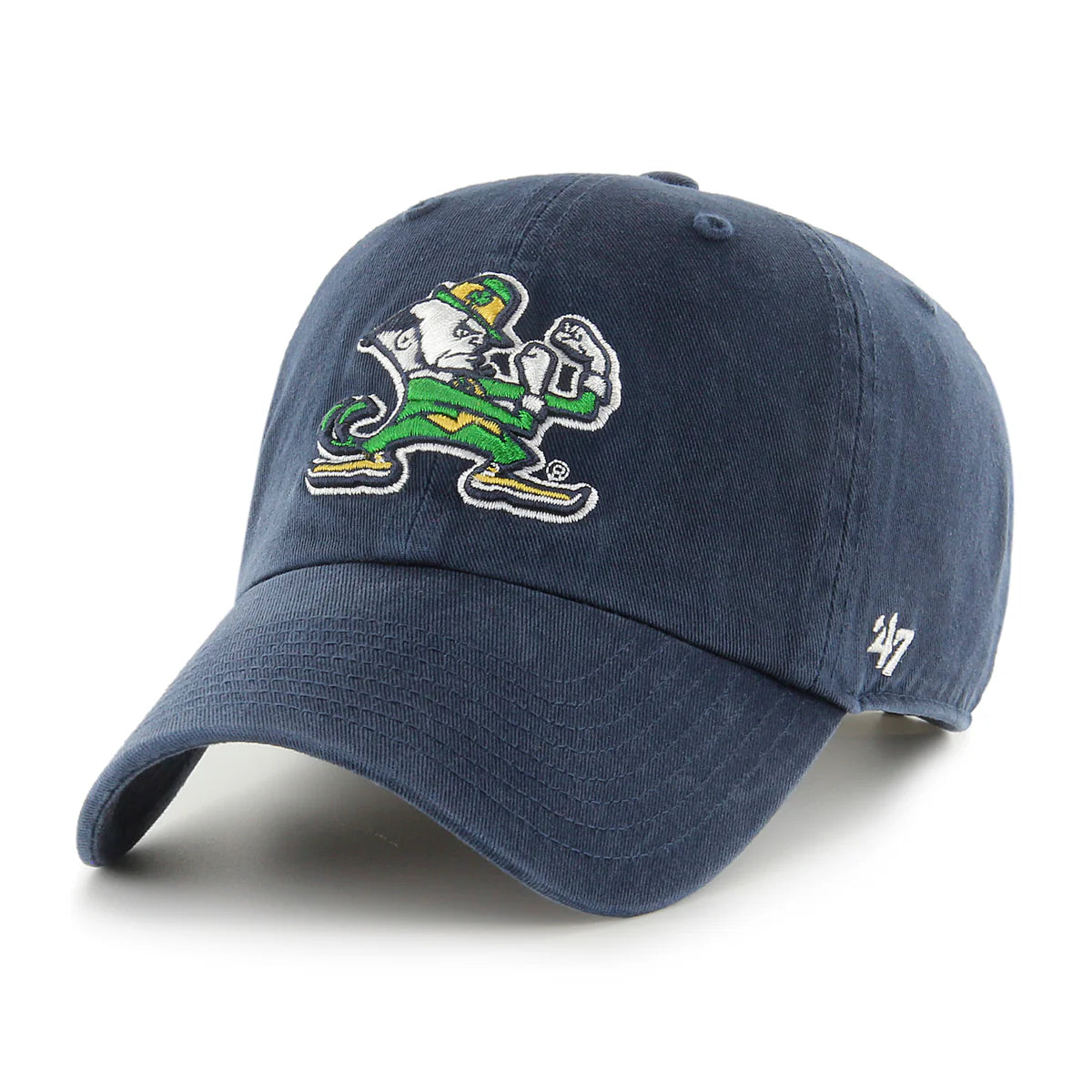 Blue cap with a logo on a white background