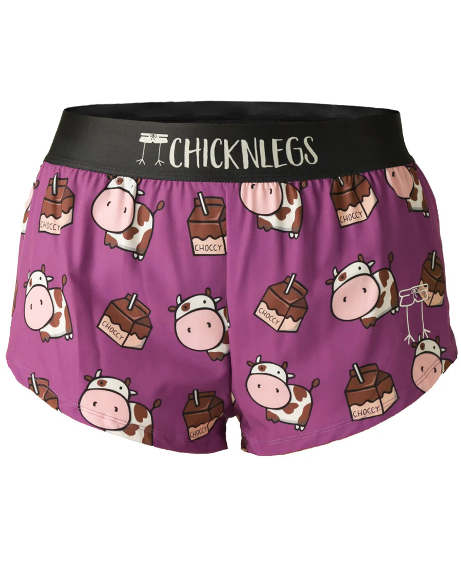 CHICKNLEGS Choccy Cows 1.5” Split Shorts