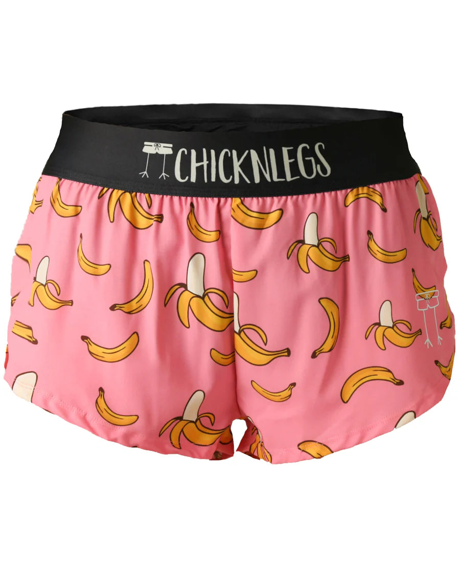 CHICKNLEGS Pink Bananas 1.5” Split Shorts