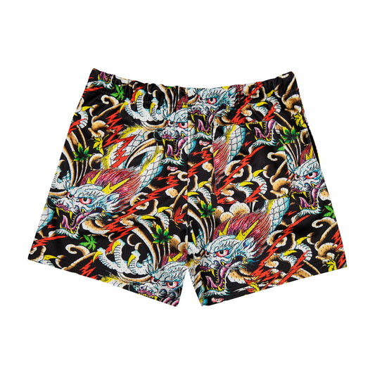 Ed Hardy Dragon Mesh Shorts back view