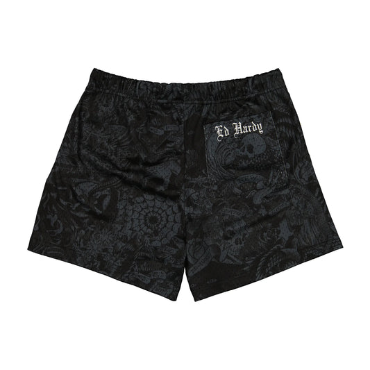 Ed Hardy Men's Cobra Flame Short back view