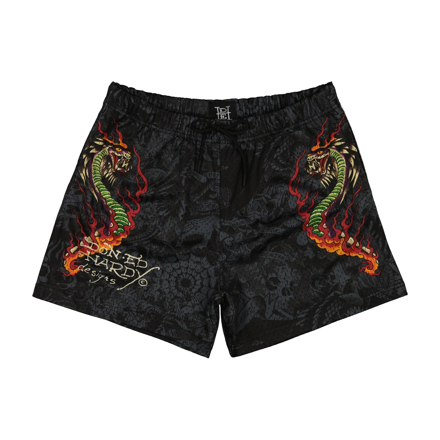 Ed Hardy Men's Cobra Flame Short front view
