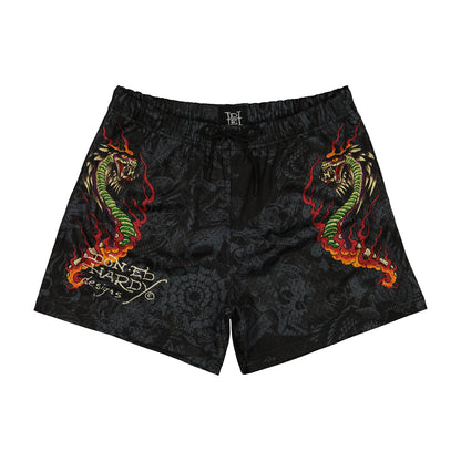 Ed Hardy Men's Cobra Flame Short front view