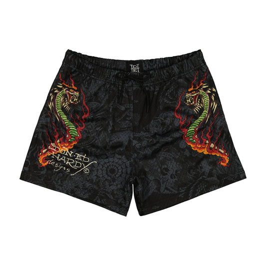 Ed Hardy Men's Cobra Flame Short front view