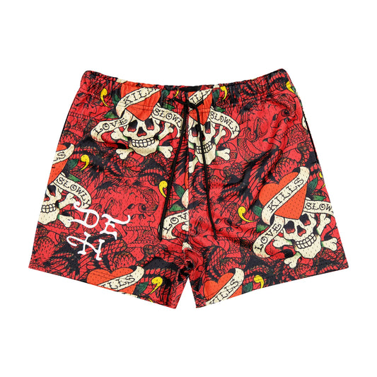 Ed Hardy LKS Mesh Skull Short front view