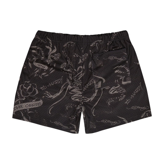 Ed Hardy Panther Mesh Shorts back view