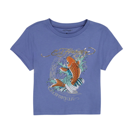Ed Hardy Cali Koi Baby Tee front view