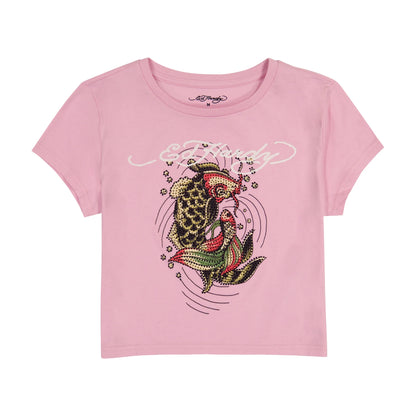 Ed Hardy Koi Fish Baby Tee front view