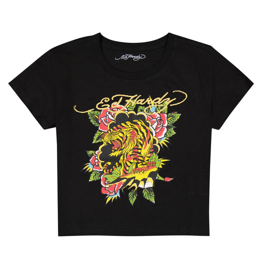 Ed Hardy Tiger Rose Baby Tee