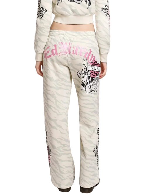 Ed Hardy LKS Zebra Skull Sweatpant side back