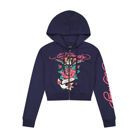 Eagle Rose Zip Hoodie