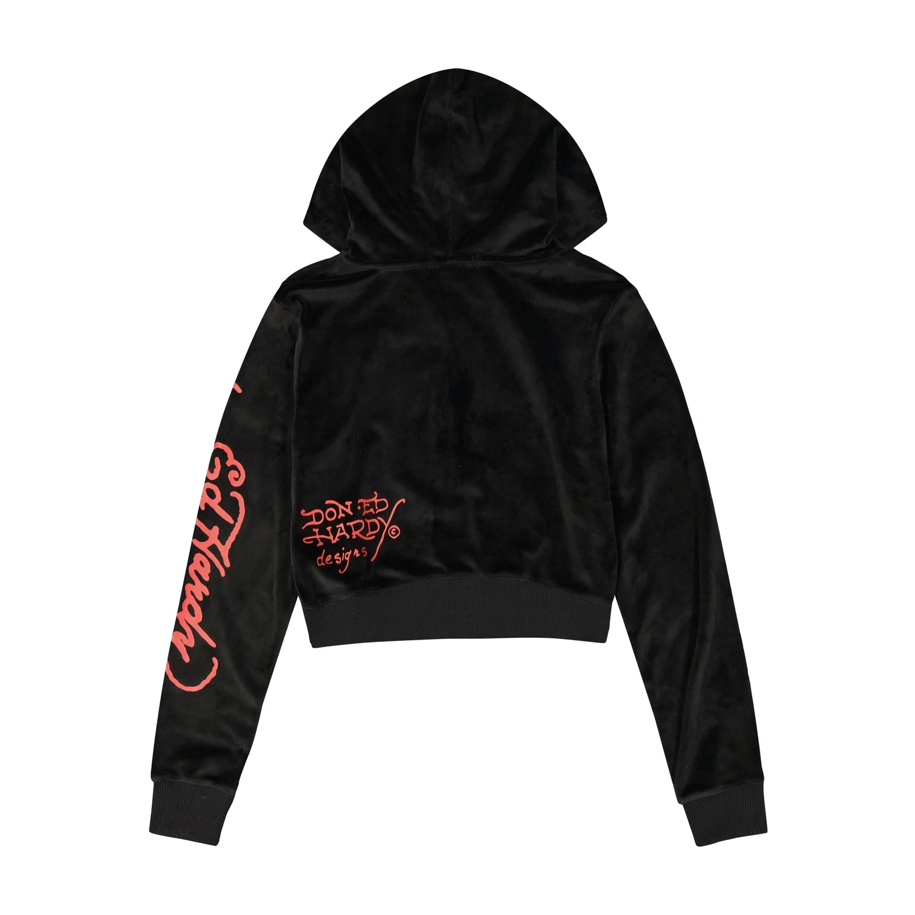 Ed Hardy Velour Skull Zip Up Hoodie back view